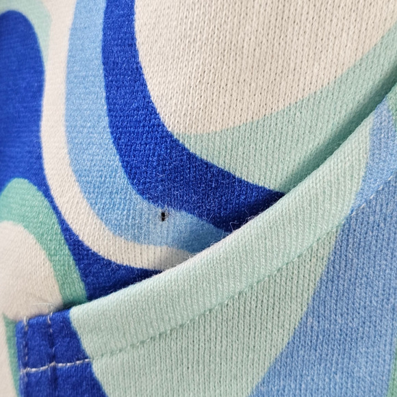 NWT Hill House The Allie Zip-Up Light Weight Jacket Sz. M Ocean Kaleidoscope - Picture 9 of 11